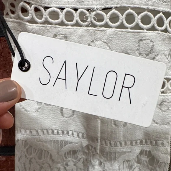 Saylor Shanice Ruffle-Sleeve Back-Cutout Lace Romper - Picture 13 of 16